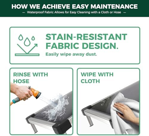 FXW TitanNest Padded Dog Bed for Crate, Chew-Proof Elevated Cot for Indoor/Outdoor/Camping Use, Durable & Washable Pet Bed for Small and Medium Dogs, 36-Inch, Grey