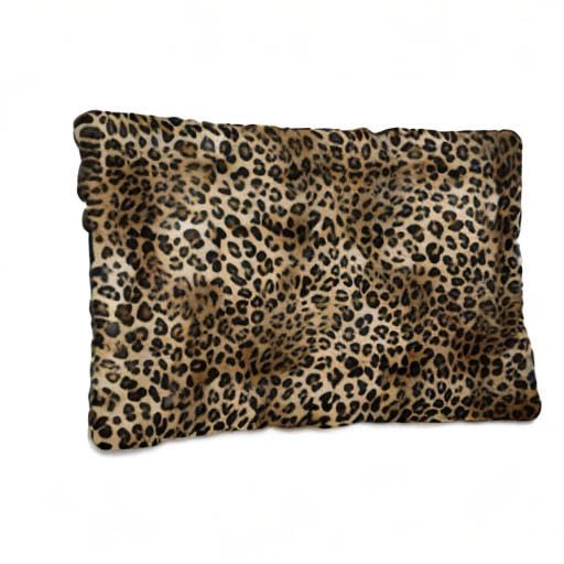 Blueangle Vintage Leopard Print Dog & Cat Bed, Comfortable Pet Bed, Ultra Soft Calming for Small to Large Dogs, 36" x 24