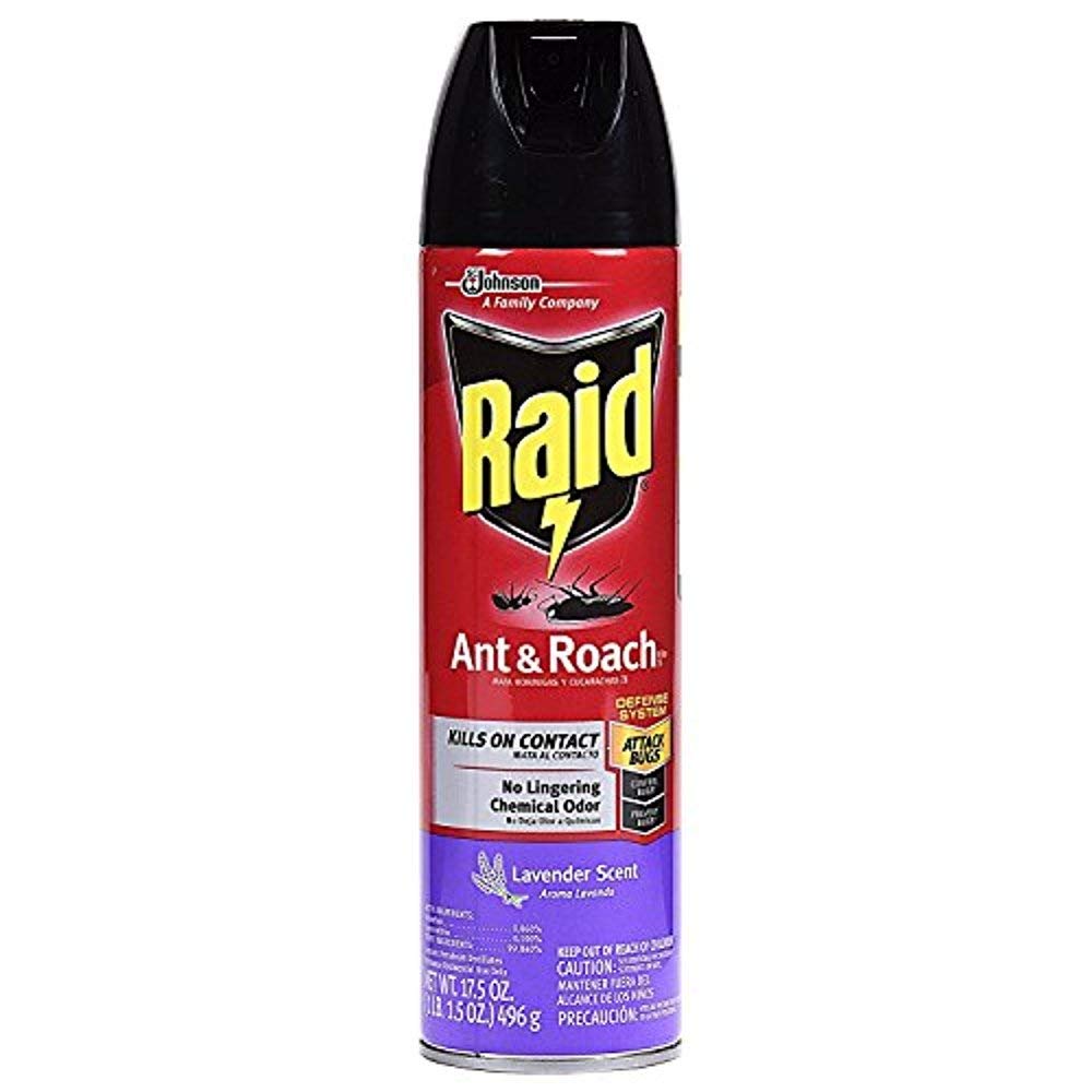 Raid Ant & Roach Killer Lavender, 17.5 Oz (Pack - 2), 16 Lb