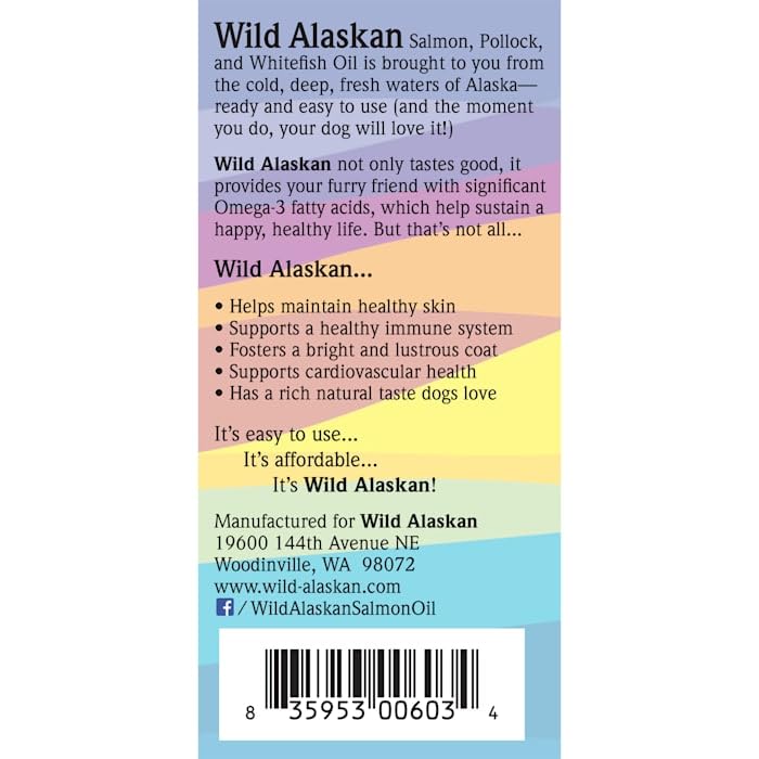 Wild Alaskan Skin & Coat Salmon Oil Based Omega-3 Supplement for Dogs 16 fl.oz.