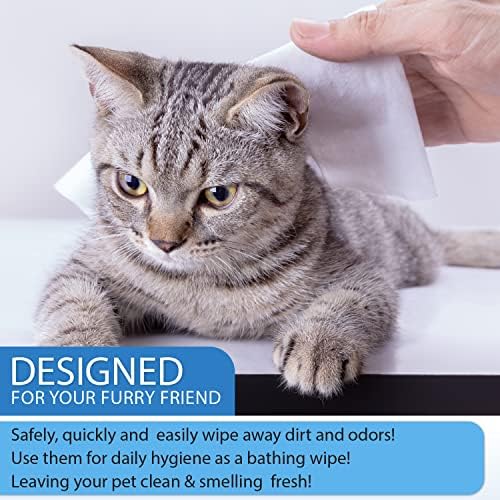Dog Wipes for Dogs Cats, 600 Count All Purpose Cleaning Pet Wipes, Dog Ear Wipes, Quick Easy Grooming for Bums, Body, Paws, Eyes, for A Easy & Speedy Freshen-Up, 6 Travel Pack of 600 Wipes