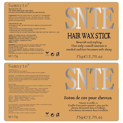 Slick Back Hair Brush Set: Hair Wax, Edge Brush, Rat Tail Comb, Bristle Brush, Hair Bun Accessories, Smoothing Brush for Women & Kids