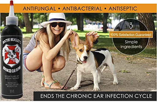 Doctor BEASLEY'S Advanced Ear Bomb is a Powerful 1 Step Cleaning Solution Treatment for Dog Ear Infections; Cleaner Replaces Drops, Vet Visits, Medication, Antibiotics for Yeast and Fungus, 8 Ounce