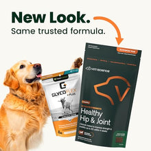 Load image into Gallery viewer, VetriScience Ultimate Strength Healthy Hip & Joint Chews, GlycoFlex Glucosamine, Chondroitin and Green-Lipped Mussel Joint Support Supplement for Dogs, Soothe Joint Discomfort, Duck, 120 Count