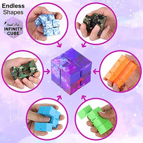 Infinity Cube Sensory Fidget Toy, Sensory Tool EDC Fidgeting Game for Kids and Adults, Cool Mini Gadget Best for Stress and Anxiety Relief, Unique Idea That is Light on The Fingers and Hands