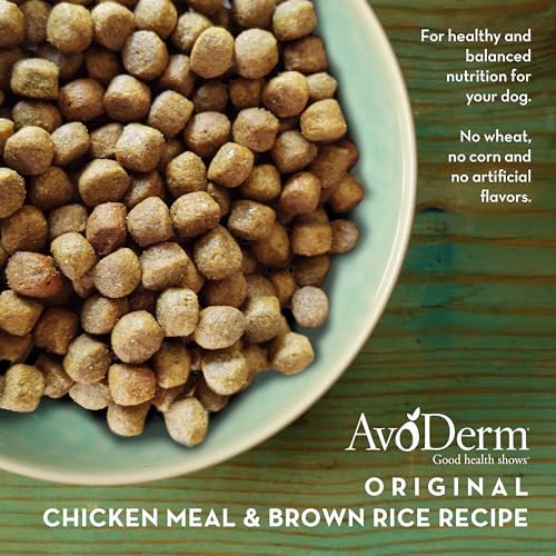AvoDerm Natural Dry Dog Food, For Skin & Coat, Chicken & Rice Formula, 30 pounds