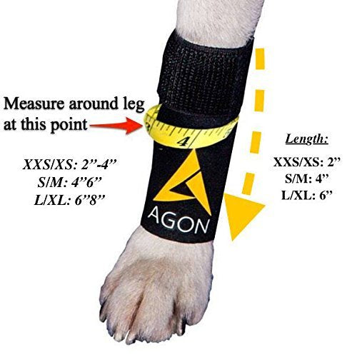 Agon® Dog Canine Front Leg Brace Paw Compression Wraps with Protects Wounds Brace Heals and Prevents Injuries and Sprains Helps with Loss of Stability Caused by Arthritis (Large/X-Large)