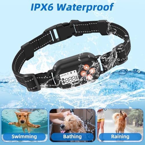 GPS Wireless Dog Fence, Pet Electric Containment System, IPX6 Waterproof/Rechargeable Collar, Beep/Vibration/Shock Correction Mode, for Dogs Over 10 Lbs