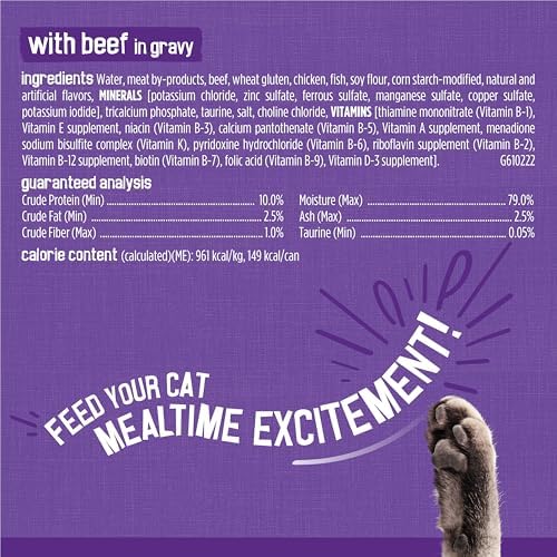 Purina Friskies Gravy Wet Cat Food Variety Pack, Meaty Bits - (Pack of 24) 5.5 oz. Cans