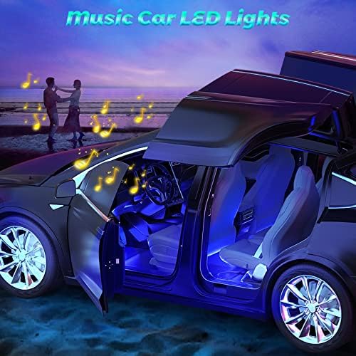 Winzwon Car LED Strip Lights, Car Accessories for Women Men, Gifts for Men Him, Led Lights for Car Decor, APP Control Inside with USB Port, Music Sync Color Change Lights for Jeep Truck, 12V