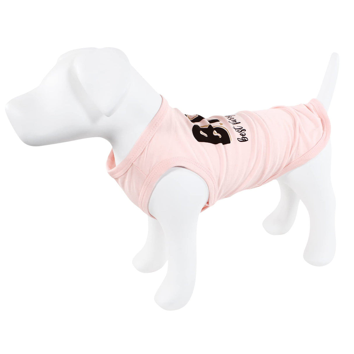Luvable Friends Dog Pet Dog and Cats Cotton T-Shirts 2pk, BFF Leopard, Small