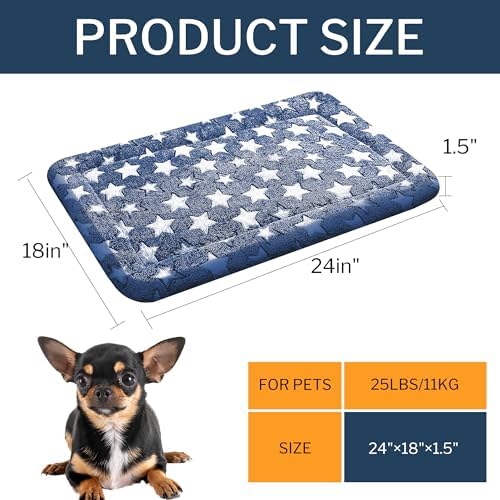 Dog Bed Mat - Soft Dog Crate Pad - Durable Dog Kennel Pad for Small, Medium, Large Dogs. Dog Crate Mat Perfect for Crates, Kennels, or Floor Use