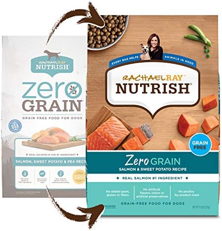 Rachael Ray Nutrish Zero Grain Dry Dog Food, Salmon & Sweet Potato Recipe, 11.5 Pounds