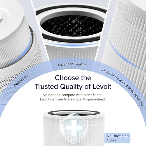 LEVOIT Genuine Core 300-P Air Purifier Replacement Filter, 3-In-1 Filter, High-Efficiency Activated Carbon, Core300-RF, 1 Pack, White