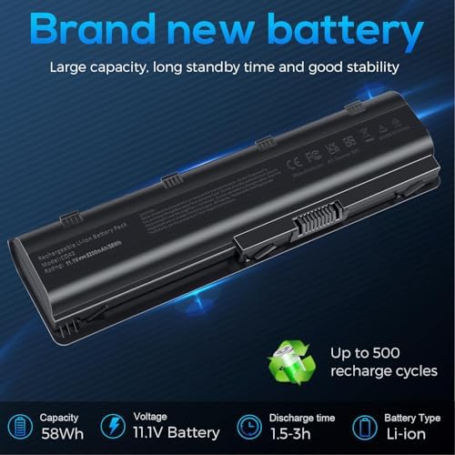 TREE.NB Replacement Battery for HP MU06 MU09 Laptop Battery, HP Spare 593553-001 593554-001, HP Compaq Presario CQ32 CQ42 CQ43 435 436, HP Pavilion DM4 G4 G6 G7 DV3-4000 DV5-2000 DV6-3000 DV7-6000