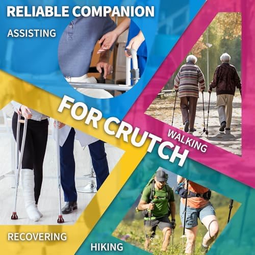 Cane Tips 1 1/8 inch, Self Standing Heavy Duty Cane Accessories for Diameter 28mm, 2 Years Free Replace, Rubber Tip Replacement for Walking, Folding & Medical Canes, Stable Grip Traction Attachment