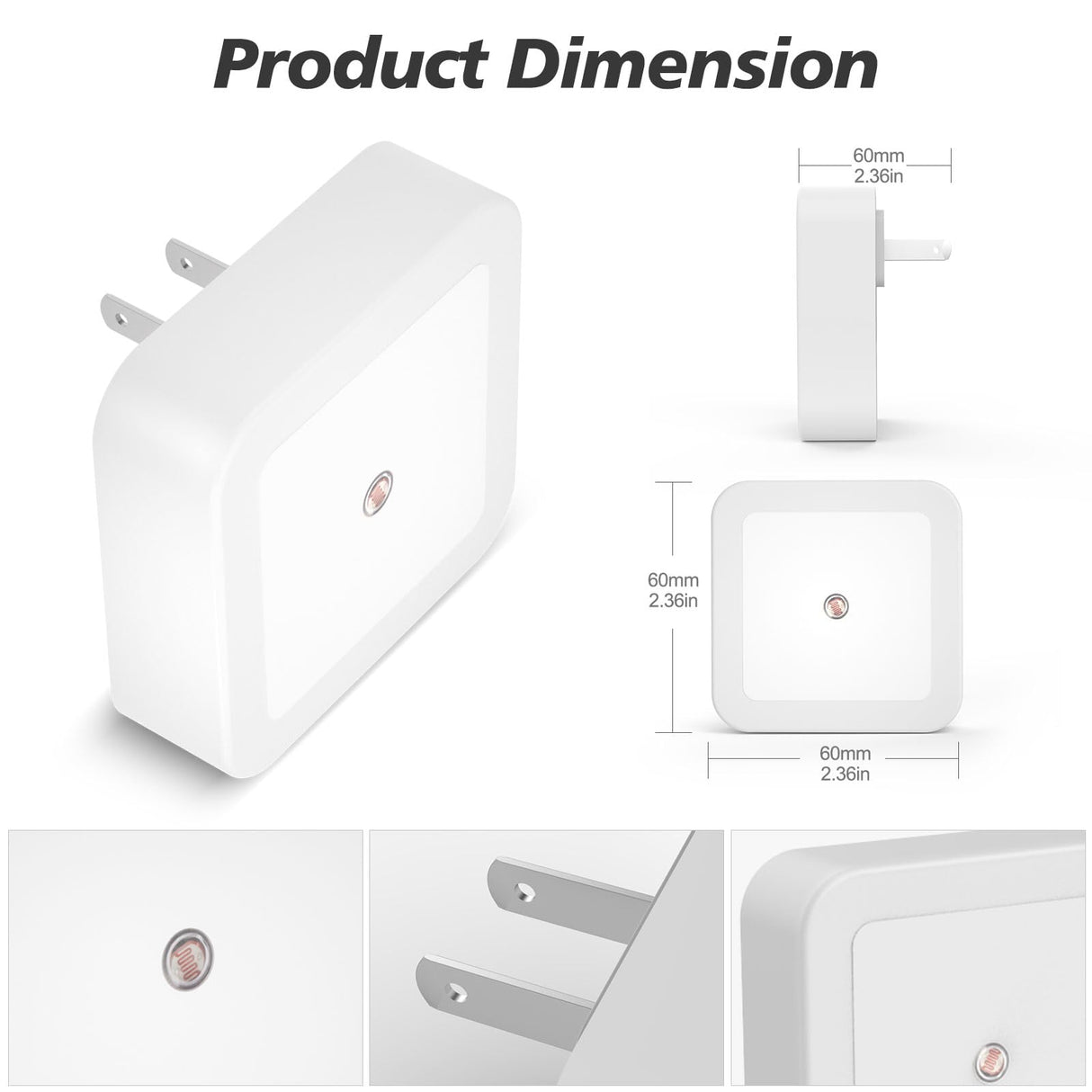 Night Light, Night Lights Plug into Wall 8-Pack, Nightlight Plug in Night Light, Dusk to Dawn Night Lamp Led (Warm White)