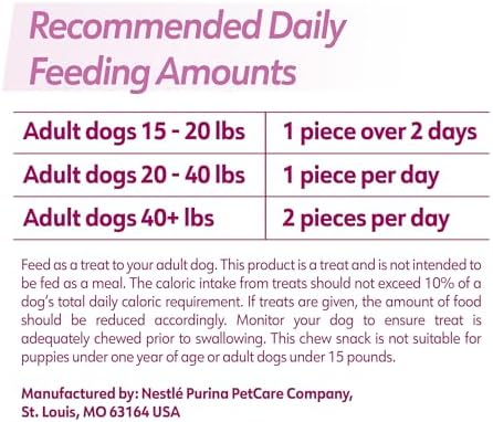 DentaLife Plus Digestive Support Dog Treats for Small and Medium Dogs, Cleans Teeth, Freshens Breath, & Supports Healthy Gut, Chicken & Pumpkin Flavor, 14.4 oz., 19 Chews - 19 ct. Pouch