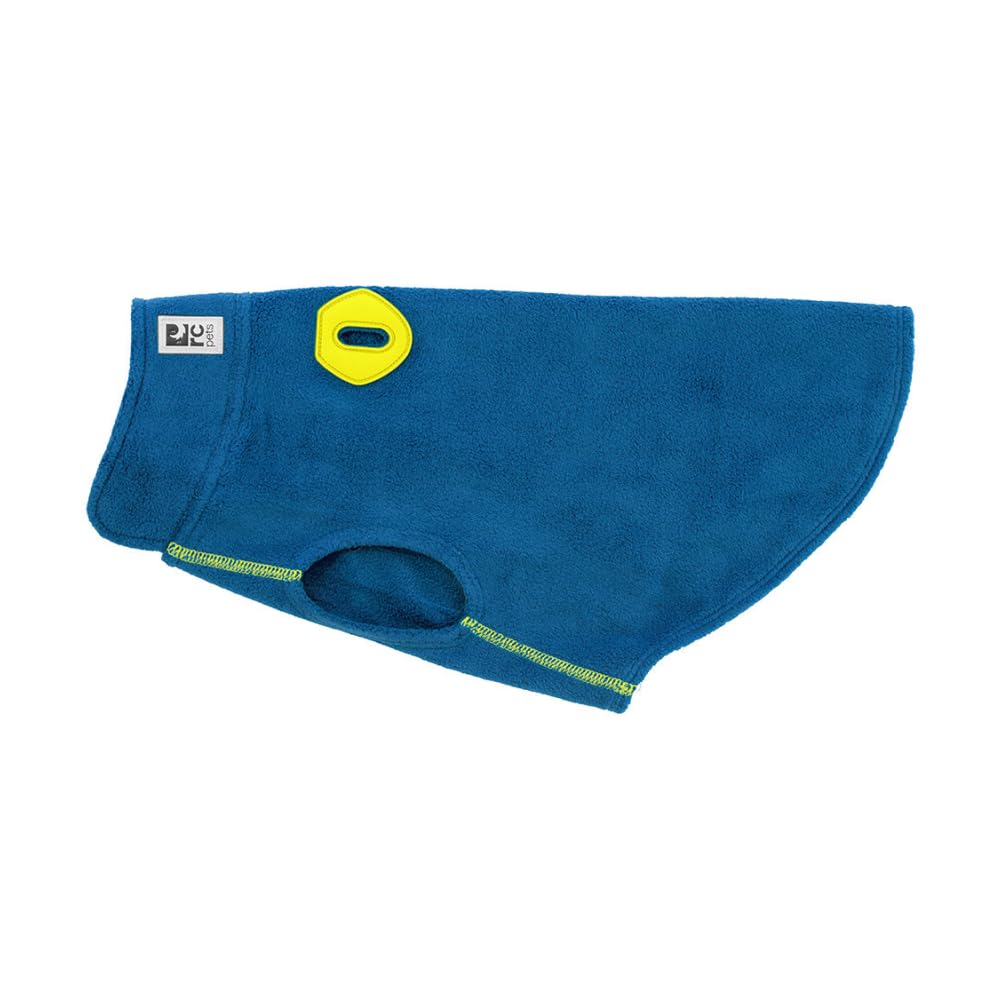 RC Pet Products Baseline Fleece Dog Coat, Everyday Base Layer (Arctic Blue/Tennis, 8)