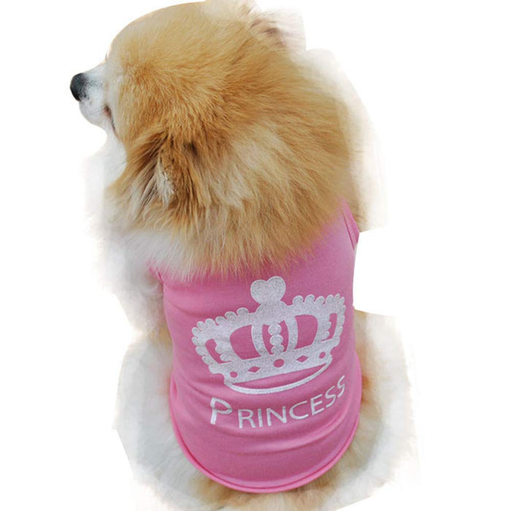 Dog Shirt for Large Dogs Outfits for Small Dogs Tiny Puppy Clothes Cute Sweatshirt Funny Pet Apparel Set of 4 Pink L