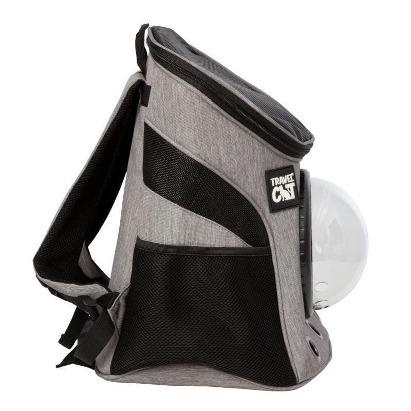 Fat Cat Backpack Carrier - Airline Approved Cat Carrier with Space Capsule Bubble for for Small Cats, Kitten - Premium Grey Heather Cat Carrier Backpack for Outdoor, Travel, Hiking, Pet Supplies
