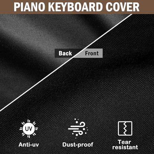 Piano Keyboard Dust Cover 61 Keys, Digital Electronic Piano Keyboard Covers, Thickening Full Covering Soft and Premium Surface, Essential Accessories to Protect Your Music Piano
