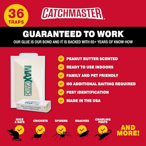 CATCHMASTER 72Max Glue Board Mouse Insects Trap 36 Count AP&G