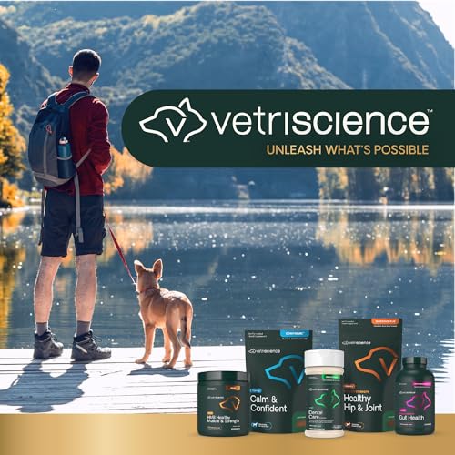 VetriScience Calm & Confident Chews, Composure Clinically Tested Calming and Anxiety Supplement for Dogs, Reduce Stress and Fear, Ideal for Thunderstorms, Fireworks and Travel, Chicken, 60 Count