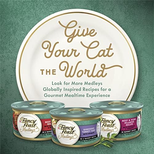Purina Fancy Feast Pate Wet Cat Food, Medleys Wild Salmon Primavera With Garden Veggies & Greens - (Pack of 24) 3 oz. Cans