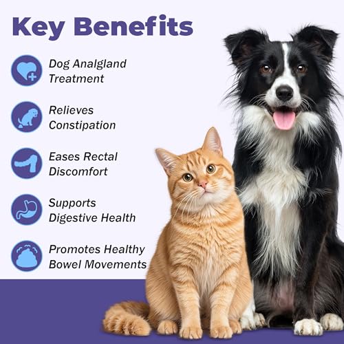 VivaElixir Anal Gland Support for Dogs - Dog Constipation Relief - Anal Gland Chew Alternative - Anal Gland Relief for Dogs, Scooting Relief & Healthy Intestinal Function - 3-Pack
