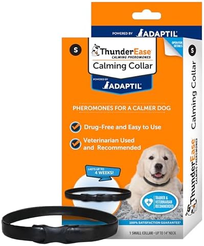 ThunderEase Calming Anti Anxiety Pheromone Collar for Dogs (Small)