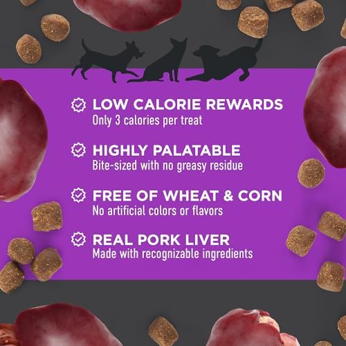 Cloud Star Tricky Trainers Soft & Chewy Dog Training Treats 14 oz. Pouch, Liver Flavor, Low Calorie Behavior Aid with 360 treats