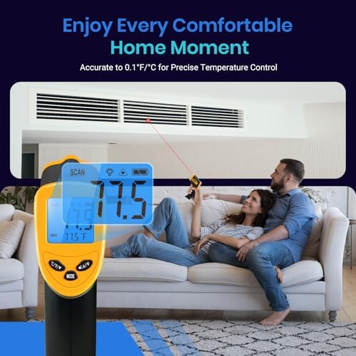 Etekcity Infrared Thermometer Temperature Gun 1080, -58ยฐF to 1130ยฐF for Meat Food Pizza Oven Griddle Accessories, Heat Gun for Cooking, Kitchen, Fridge, Reptile,BBQ