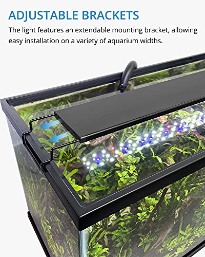 NICREW Full Spectrum Planted LED Aquarium Light, with Timer, for Freshwater Fish Tank, 48-60 Inch, 32 Watts