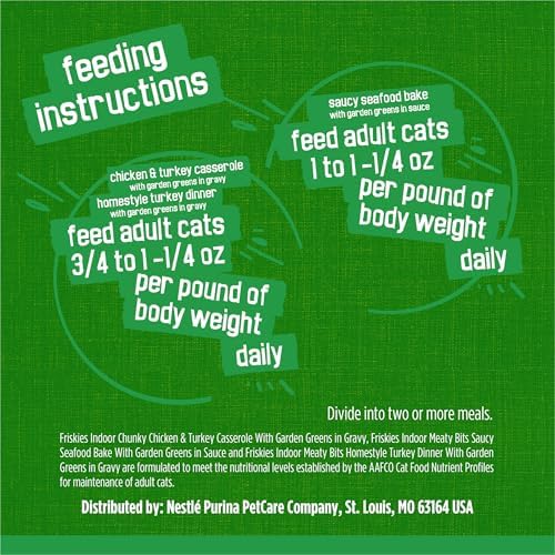 Purina Friskies Indoor Cat Food 24ct VP - (Chicken and Turkey Casserole, Saucy Seafood Bake, Homestyle Turkey Dinner) - (Pack of 24) 5.5 oz. Cans