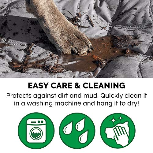 Furhaven Waterproof & Non-Slip Queen Size Mattress Cover Protector for Dogs & Cats, Washable, For Beds, Couches, & Car Seats - Quilted Twill Blanket Mattress Cover - Gray, Large/Queen Size