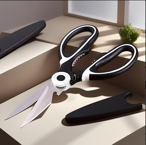 Heavy Duty Kitchen Scissors, Premium Sharp Kitchen Shears for Fish, Meat, Bones, Poultry and Vegetables with Strong Stainless Steel Blades Multi Purpose Cooking Scissors