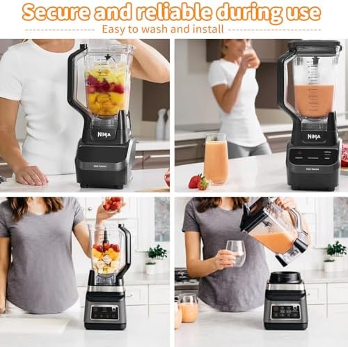 72oz XL Replacement Pitcher for Ninja Blender Top Lid Replacement,72oz Pitcher Blender Parts for Ninja BL610 BL710WM CO610B CT610 Series,NEW Model Top Lid with Rim/Handle Extension ONLY