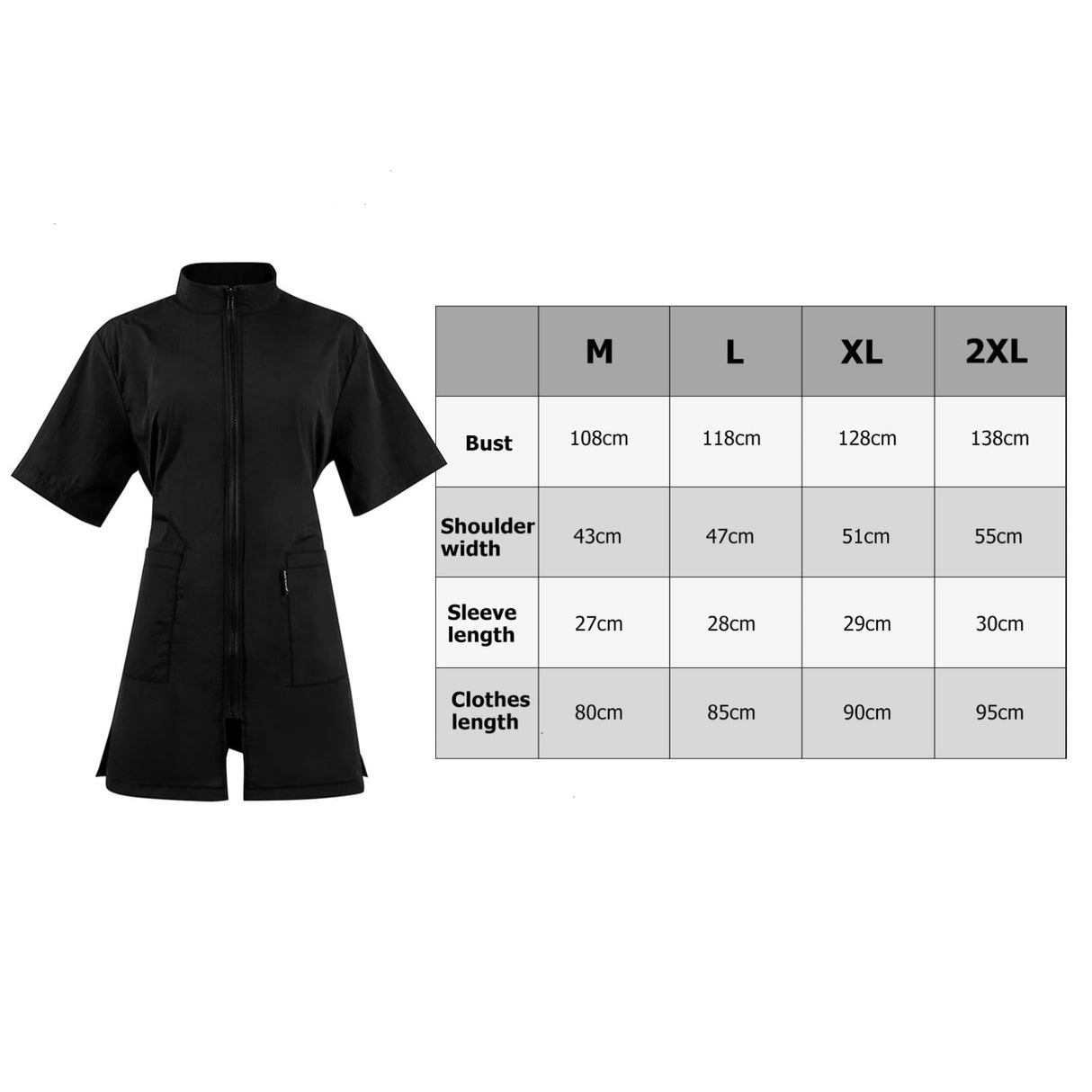 Holibanna Pet Grooming Smock Waterproof Workwear with Multifunctional Pockets for Dog Groomers Barber Jacket Size L Comfortable Durable