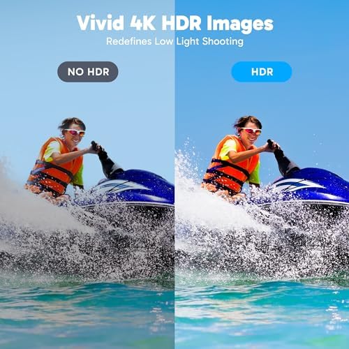 AKASO Brave 8 Lite Waterproof Action Camera with 4K60 Ultra HD Video, 20MP Photos, HDR, Touch Screen, SuperSmooth Stabilization, 8X Slow Motion, Zoom, Super Wide Angle, Remote Control and Accessories