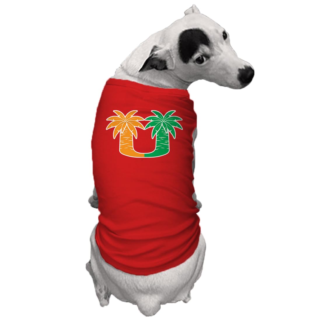 Palm Trees - College Sports Miami Dog Shirt (Red, 2X-Large)
