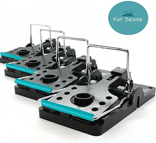 Large Rat Traps, Set of 6, Reusable Pest Control Solutions for Trapping Against Mouse, Chipmunk, and Squirrel. Instant Humane Kill Rodent Snap Trap That Work