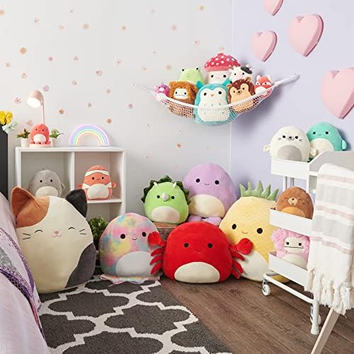 Squishmallows Original 12-Inch Delenne Rainbow Tie-Dye Dog with Party Hat - Official Jazwares Plush (Pack of 1)
