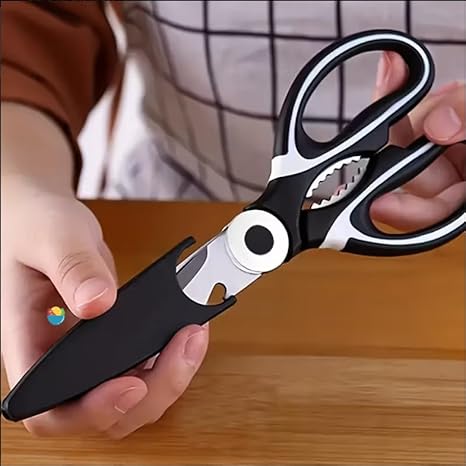 Heavy Duty Kitchen Scissors, Premium Sharp Kitchen Shears for Fish, Meat, Bones, Poultry and Vegetables with Strong Stainless Steel Blades Multi Purpose Cooking Scissors