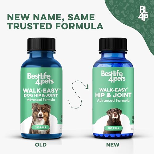 Large Breed Hip and Joint Supplement for Dogs - Premium Natural Joint Support and Mobility Relief Helps Ease Stiffness so Senior Dogs can Climb Stairs, Walk Pain Free and Play Again (180 Tiny Pills)