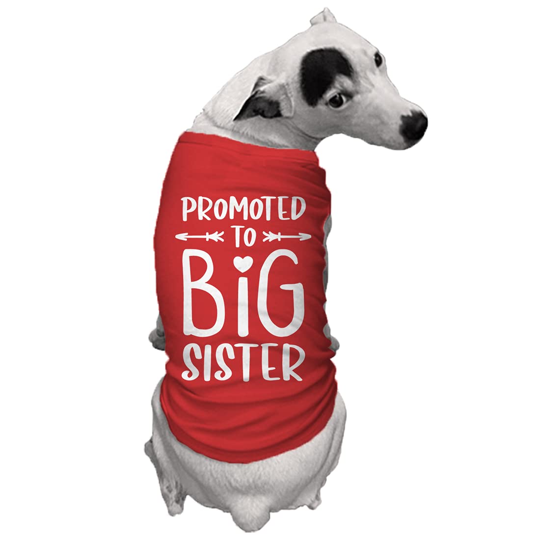 Promoted to Big Sister - Dog Shirt (Red, 2X-Large)