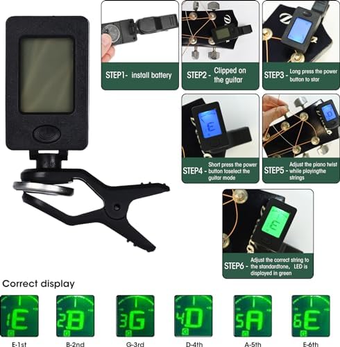 85PCS Guitar Accessories Kit, Include Acoustic Strings,Tuner,Capo,String Winder&Cutter,Picks,Bridge Pins,Nuts & Saddles,Finger Protector,Finger Picks,Fretboard Stickers for Guitar Players