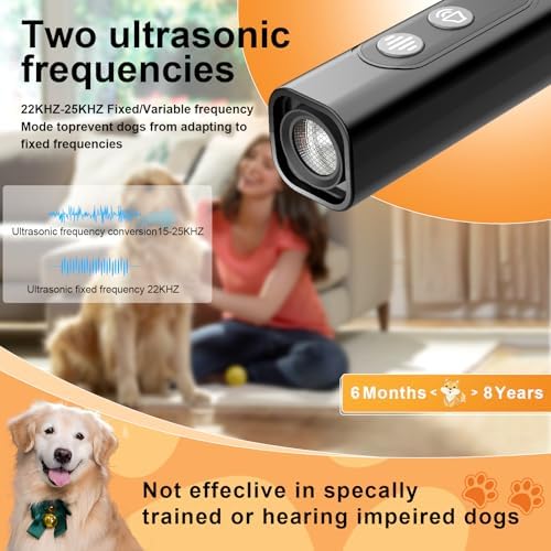 Anti Barking Device for Dogs - Dog Bark Deterrent Devices for Stopping Bad Dog Behavior - Ultrasonic Dog Bark Deterrent, Refuse to Shout and Slap - Best Anti Barking Device Rechargeable