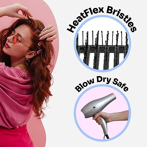 Wet Brush Speed Dry Hair Brush, Amazon Exclusive Aqua - Vented Design & Soft HeatFlex Bristles Are Blow Dry Safe - Ergonomic Handle Manages Tangle & Uncontrollable Hair - Pain-Free Hair Accessories