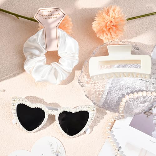 Bridal Shower Gifts for Women Bride To Be Gift Set Bride Hair Clip Claw Clip Accessories Bride Hair Scrunchie Bride Sunglasses Bachelorette Party Wedding Gifts